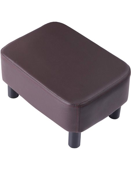 IBUYKE Reposapiés Taburete, Almacenamiento Banco Otomano Asiento, Taburete rectangularcon Asiento Acolchado, Piel sintética, par