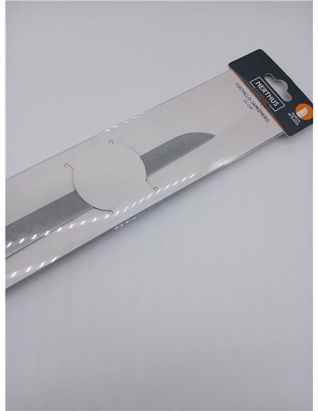 NERTHUS FIH 379 - Cuchillo Jamonero Punta Afilada, Acero Inoxidable, Negro