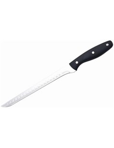 NERTHUS FIH 379 - Cuchillo Jamonero Punta Afilada, Acero Inoxidable, Negro