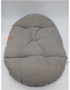 Ferplast Cojín Para Perros Y Gatos Stuart 65/6, Doble Cara, Tweed Y Suave Terciopelo, Lavable, Azul, M 2