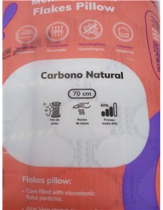 Todocama - Almohada viscoelástica Carbono con Copos 100% viscoelásticos. Tejido Strech de Carbono. Firmeza Media - Alta. (Todas  2