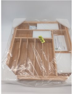KitchenEdge Premium Cutlery and Utensil Organizer for Kitchen Drawers, Expandable to 28" Wide, 10 Compartments, 100% Bamboo 2