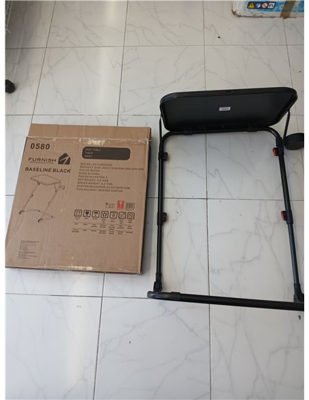 Escritorio plegable ajustable Homy Casa con portavasos, color negro: mesa portátil para portátil, estudio y juegos, para espacio