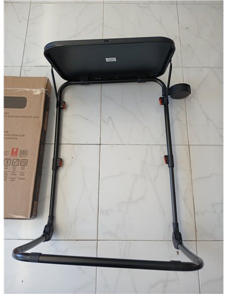 Escritorio plegable ajustable Homy Casa con portavasos, color negro: mesa portátil para portátil, estudio y juegos, para espacio