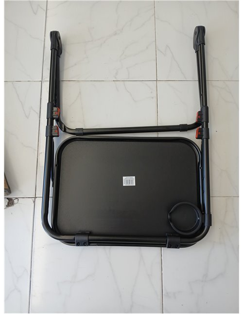 Escritorio plegable ajustable Homy Casa con portavasos, color negro: mesa portátil para portátil, estudio y juegos, para espacio