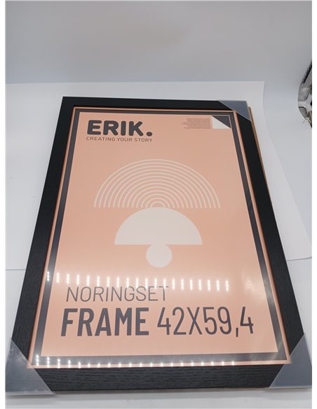 Grupo Erik Frame 42x59.4 cm black - A2 wooden frame | Picture frames - Home decoration suitable for hanging wall posters, decora