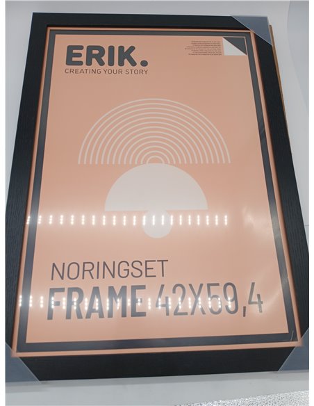 Grupo Erik Frame 42x59.4 cm black - A2 wooden frame | Picture frames - Home decoration suitable for hanging wall posters, decora