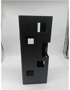 Imex El Zorro Square Fireplace Set with Gusset | 20 x 20 x 50 cm | Black Painted Iron with Tools and Stainless Steel Stand | Ide 2