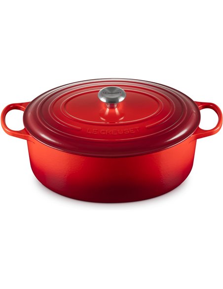 Le Creuset Cocotte oval de hierro fundido, 35 cm, 8, 9 L, Todas Las Fuentes de Calor incluso inducción, Cereza, 21178350602430