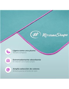 NirvanaShape Toalla de Microfibra | Toalla de Viaje Ligera, Absorbente y de Secado Rápido | Toalla 