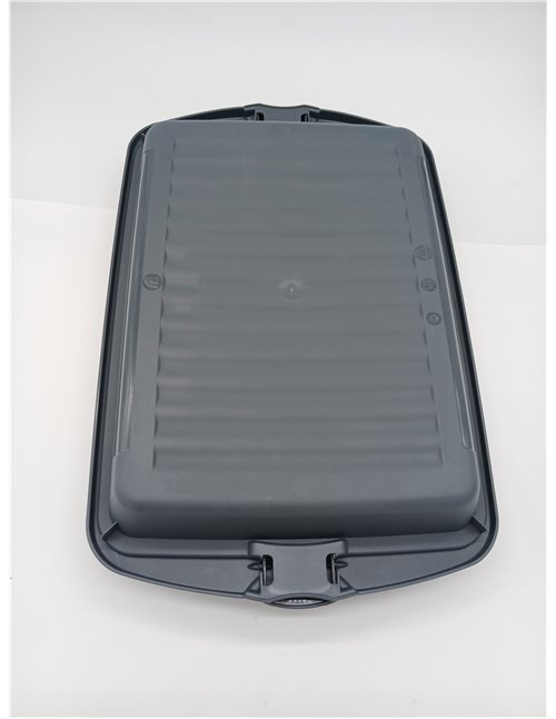 kela Caja rectangular para transportar aperitivos y pasteles 45 x 30 x 9 cm DELI, caja de plástico con asas, para pasteles, magd