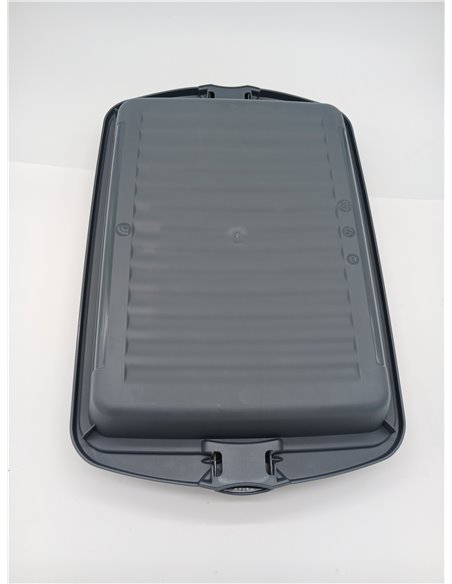 kela Caja rectangular para transportar aperitivos y pasteles 45 x 30 x 9 cm DELI, caja de plástico con asas, para pasteles, magd