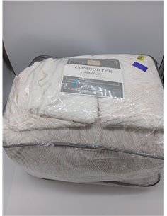 Burrito Blanco | Colcha edredón Invierno con Borreguillo | Cama de 150cm. (+Medidas Disponibles) | Diseño 441 | Color Crudo (250 2
