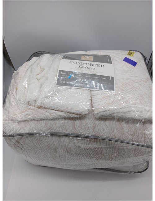 Burrito Blanco | Colcha edredón Invierno con Borreguillo | Cama de 150cm. (+Medidas Disponibles) | Diseño 441 | Color Crudo (250