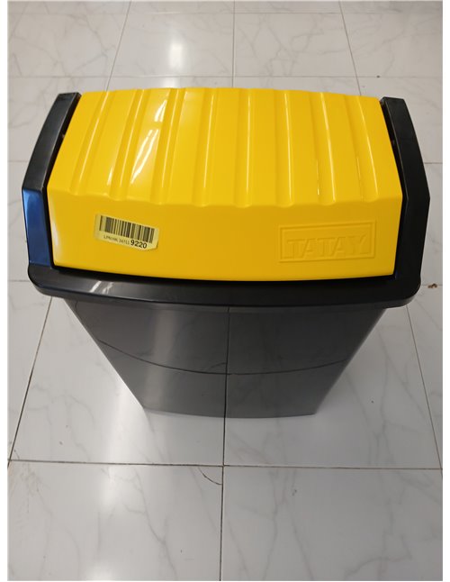 Tatay Cubo de Reciclaje 50L con Tapa Basculante | Uso Interior y Exterior | Apto para Bolsas de 30L a 50L | Acabado Anti UV | Pl