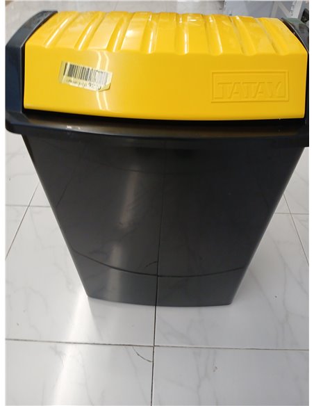 Tatay Cubo de Reciclaje 50L con Tapa Basculante | Uso Interior y Exterior | Apto para Bolsas de 30L a 50L | Acabado Anti UV | Pl