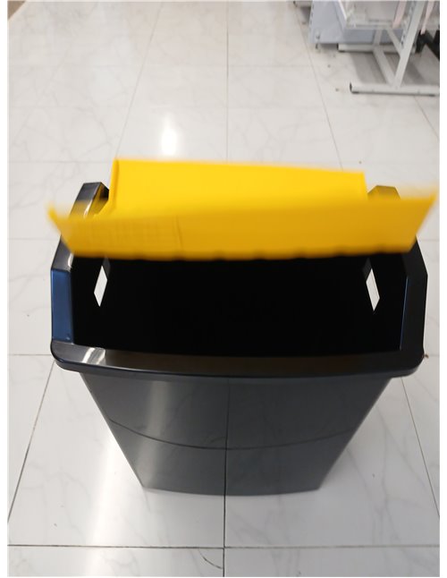 Tatay Cubo de Reciclaje 50L con Tapa Basculante | Uso Interior y Exterior | Apto para Bolsas de 30L a 50L | Acabado Anti UV | Pl