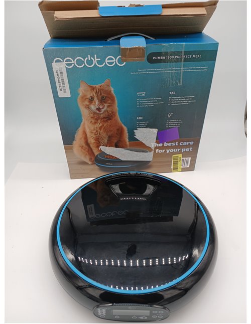 Cecotec Comedero Dispensador Automático de Comida para Mascotas Pumba 1600 Purrfect Meal. Capacidad de 1,6L, 4 Secciones Indepen