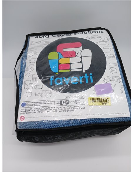 Funda Sofá Super Elástica 2 plazas de 140 a 180 cm | Modelo NOVELE | Celeste | Funda Universal Ideal para Cualquier Forma de sof
