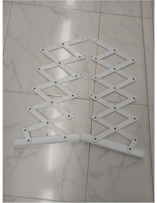 Sauvic 89808 - Tendedero E x tensible plastificado 150 cm, Color Blanco, 150 x 78 x 26,5 cm