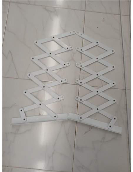 Sauvic 89808 - Tendedero E x tensible plastificado 150 cm, Color Blanco, 150 x 78 x 26,5 cm