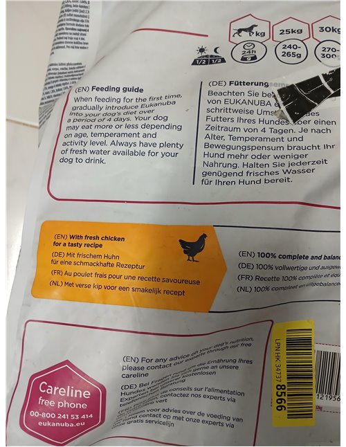 EUKANUBA Breed Specific Alimento seco para perros rottweiler adultos, alimento para perros óptimamente adaptado a la raza 12 kg