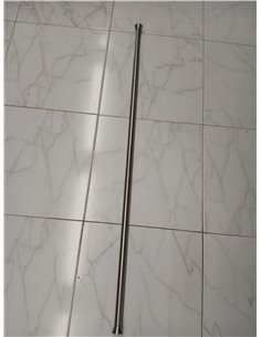 Amazon Basics Barra de cortina de ducha con tensión ajustable, de 107 a 185 cm, color níquel 2