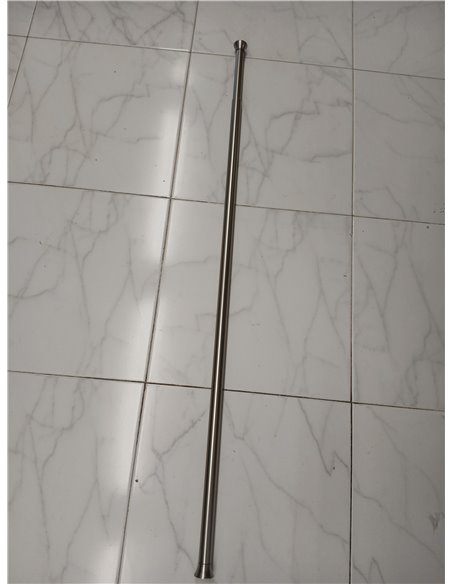 Amazon Basics Barra de cortina de ducha con tensión ajustable, de 107 a 185 cm, color níquel
