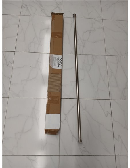 Amazon Basics Barra de cortina de ducha con tensión ajustable, de 107 a 185 cm, color níquel