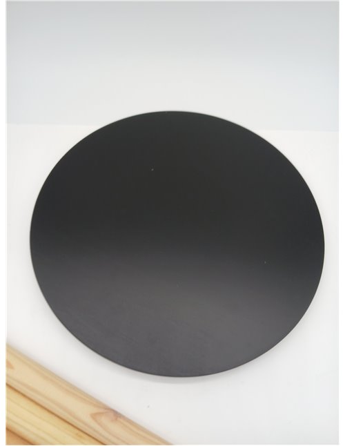 AKTIVE MAX Home Side Table 35 x 40 cm, Maximum Weight 5 kg, Round, Coffee Tables, Black, Natural Effect Wood Legs, Modern Design