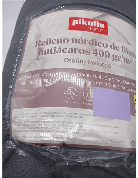 PIKOLIN Home - Edredón Nórdico de Fibra Invierno 400gr Hipoalergénico,Transpirable, Suave, Relleno Cama 150 (240 x 220 cm)