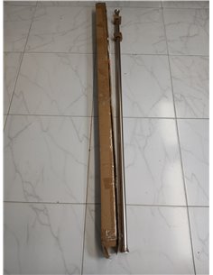 Amazon Basics Barra de Cortina de Ducha con tensión Ajustable, de 137 a 229 cm, Color níquel 2
