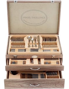 Pradel Excellence D635C-113 - Cubertería combinada, Acero inoxidable, Color Plata