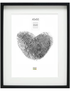 Deknudt Frames Marco de Fotos con Profundidad Madera, Madera, Negro, 40 x 50 cm