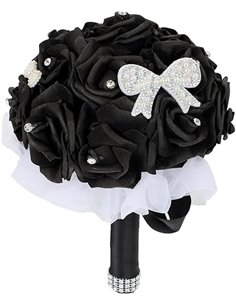 Garneck Ramo de flores artificiales para novia, ramo de flores de boda, ramos de boda para damas de honor, ramo de flores de dam