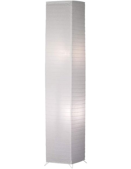 Trio Lighting R40122001 Lampara Pie de Papel con Interruptor de Pie, Atenuación, Color Blanco