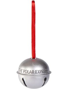 Primer regalo de Navidad de plata Believe Bell – Colgante de cascabel expreso de tren polar para caja de víspera de Navidad, rel