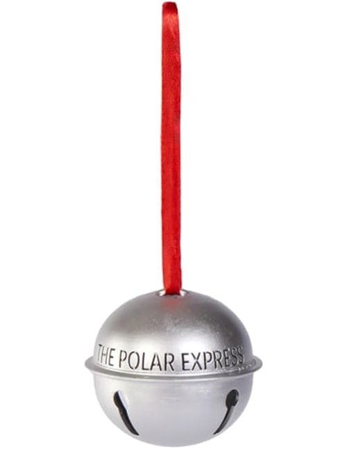 Primer regalo de Navidad de plata Believe Bell – Colgante de cascabel expreso de tren polar para caja de víspera de Navidad, rel
