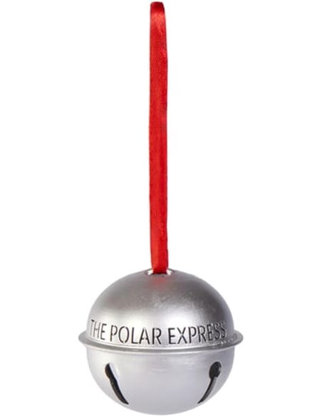 Primer regalo de Navidad de plata Believe Bell – Colgante de cascabel expreso de tren polar para caja de víspera de Navidad, rel