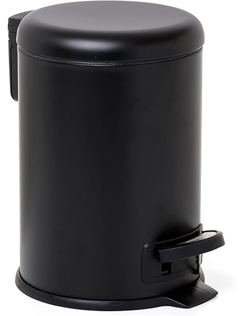 TATAY Papelera Baño Pedal 3L | Apertura Higiénica y Sin Contacto | Cierre Amortiguado y Silencioso | Interior Extraíble para Fác
