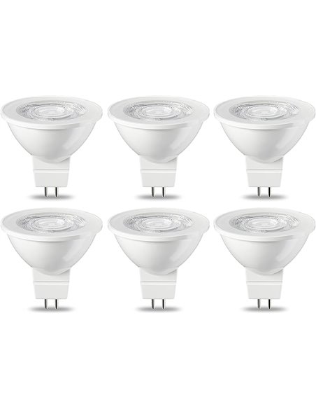 Amazon Basics Bombilla de luz puntual GU5.3 tipo LED MR16 de 4.5 W (equivalente a 35 W), blanco cálido, no regulable, paquete de