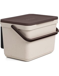 Tatay Smart Organic Bin 6L | Kitchen Waste Bin with Holder and Screws Included | Compact and Functional Design | 100% Recycled M