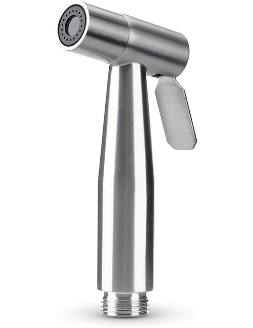 Rociador de Bidé de Mano-MUMENG Alcachofa Ducha Alta PresióN de Acero Inoxidable con Conector G1/2 Pulgadas,Pulverizador para Bi