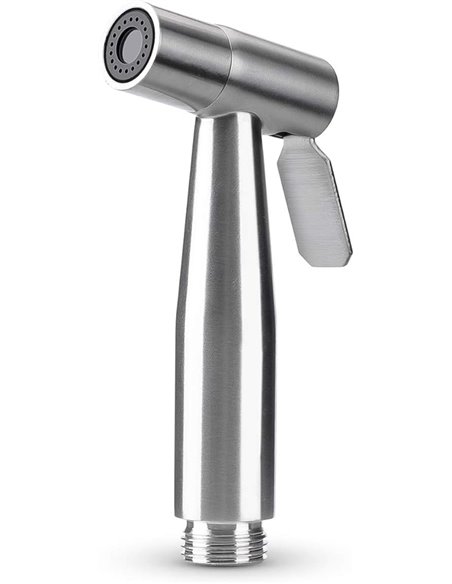 Rociador de Bidé de Mano-MUMENG Alcachofa Ducha Alta PresióN de Acero Inoxidable con Conector G1/2 Pulgadas,Pulverizador para Bi
