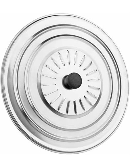 VIER - Multipurpose Stainless Steel Lid 28 cm Diameter for Frying Pans and Pots, Anti-Splash with Ergonomic Handle, Metal Kitche