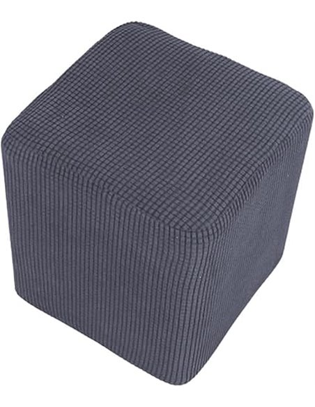zalati Stool Cover Square Style Non-Slip Soft Elastic Stool Cover for Bar Chair Diameter 30-34 cm Grey