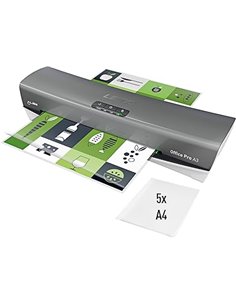 Leitz 75180084 -Plastificadora iLAM Office Pro A3, Calentamiento Ultra Rápido 1 Minuto, 75-125 Micras, Indicador LED Inteligente