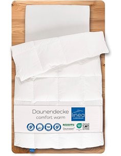 LINEA by böhmerwald Comfort - Edredón de plumón cálido y Suave, 135 x 200 cm, 90% plumón y 10% Plumas de Clase 1, Apto para alér