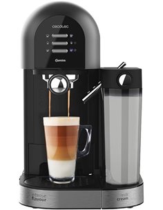 Cecotec Cafetera Semiautomática Power Instant-ccino 20 Chic Serie Nera. para café molido y en cápsulas, 20 Bares, Depósito de Le