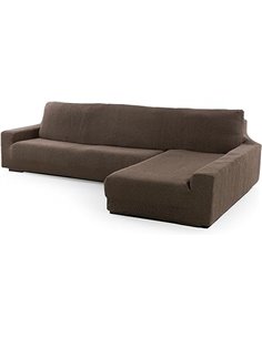 Funda Super Elástica Chaise Longue Brazo Largo Derecho (Visto de Frente) | Modelo NOVELE | Ante | Protector de Calidad de Tejido
